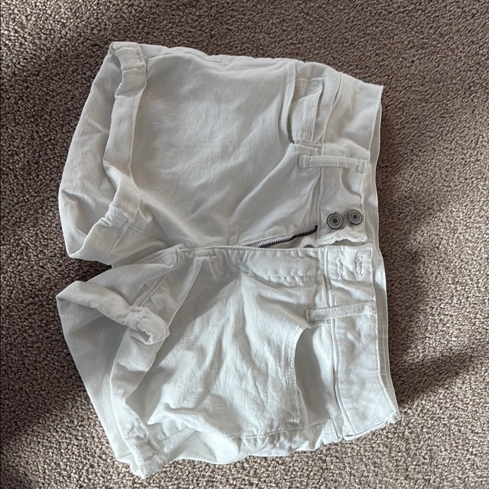 SO White Cargo Shorts Lightweight Summer Essential